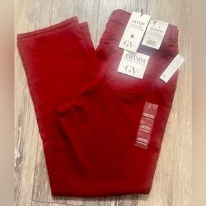 NWT Gloria Vanderbilt Amanda Red Jeans Slimming Classic Rise size 12